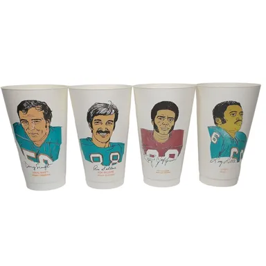 7 Eleven Football Plastic Cups 1972 7-11 NFL Ron Sellers Larry Little Doug Swift