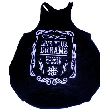 Freeze Brand Stretchy Tank- "Live Your Dreams, Run Free and Wander Always", SM
