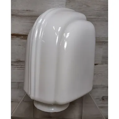 Vintage Art Deco Milk Glass Bathroom Wall Sconce Light Shade Clam Shell 5.75"