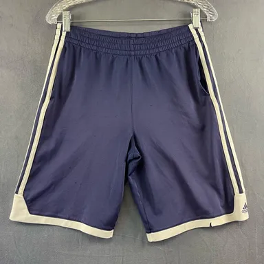 Vintage Adidas Drawstring Shorts Kids Large Pockets Logo Basketball 3 Stripes