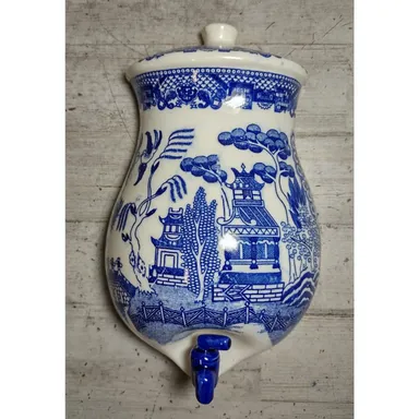 Vintage Creative Imports Japan Ceramic Faux Water Pitcher Jug Wall Hanging Blue
