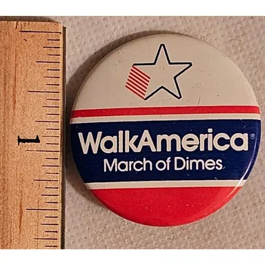 WalkAmerica March Of Dimes Pinback Button