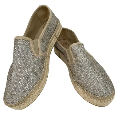 Toni Pons Fonda Platform Espadrille Sneaker 39 Silver Shimmer