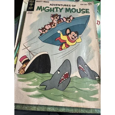 DELL COMICS: ADVENTURES OF MIGHTY MOUSE #156, RARE EARLY SILVER AGE, 1962,