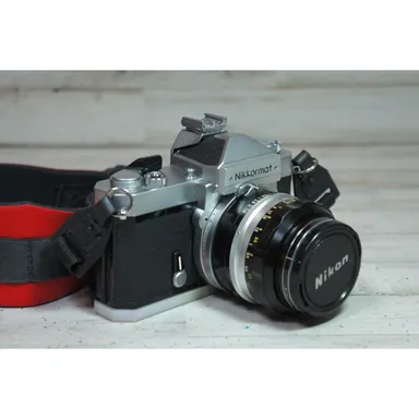 Vtg Nikon Nikkormat FT FT1 35mm Film SLR Camera w Nikkor-SC Auto 1:1.4 50mm Lens