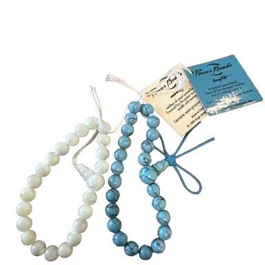 Power Beads 1999 Health & Money Bracelets Pearl Turquoise 1999 Gigi Accessories