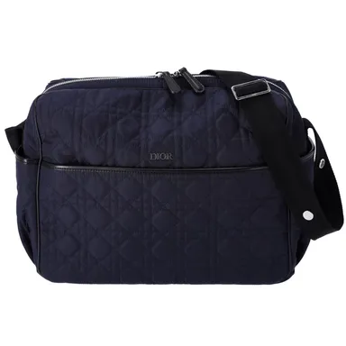 Christian Dior Changing Bag Diaper Bag Macrocannage Technical Canvas Blue