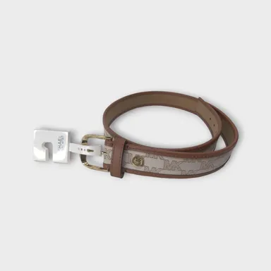 NEW With Tags  - Michael Kors Brown and Cream Belt Size Large