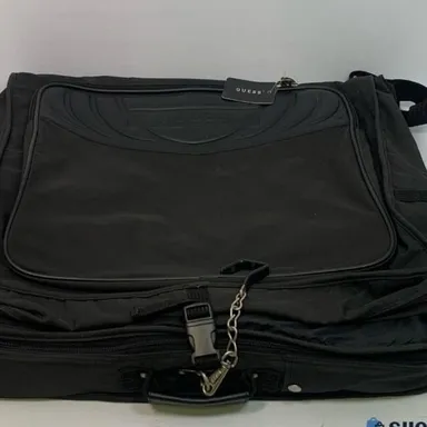 Nwt Guess Travel Luggage Garment Bag Pockets Rectangular Shape Black 26 Inch