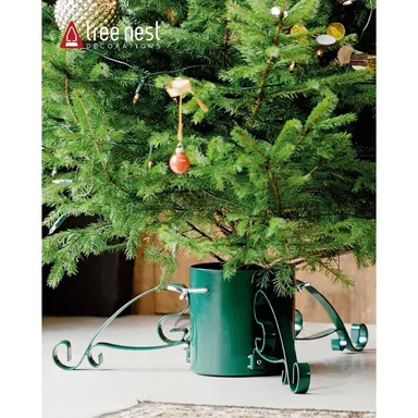 Tree Nest Essential Large Christmas Live Tree Stand Dark Green