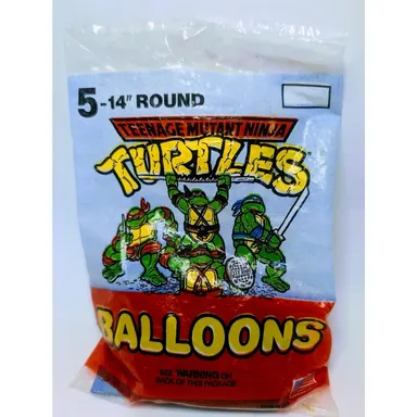 Pack of 5 Vintage 1989 TMNT Balloons Sealed Teenage Mutant Ninja Turtles
