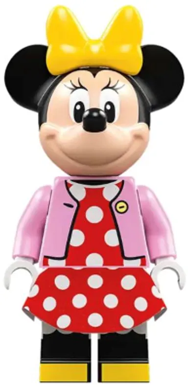 dis089 / Minnie Mouse - Bright Pink Jacket, Red Polka Dot Dress, Yellow Bow