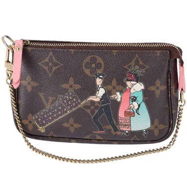 Louis Vuitton Mini Pochette Accessoires Monogram Handbag M60290 Limited Edition
