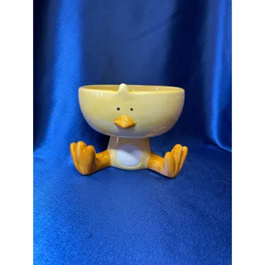 Cute Porcelain Chick Sitting Down Candy Dish