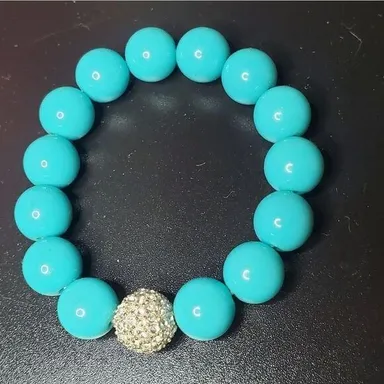 Blue bubble beaded elegant‎ timeless bracelet