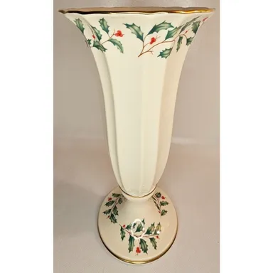 Lenox 10.5" Dimension Collection For The Holidays Medium Vase With Original Box
