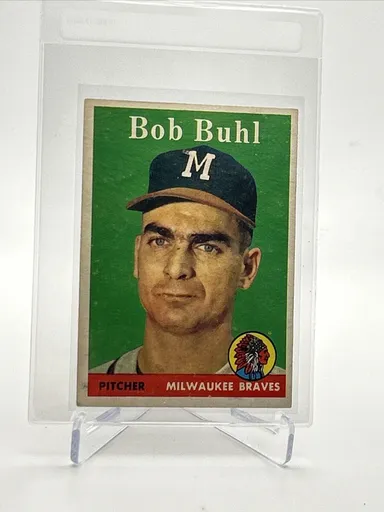 1958 Topps Bob Buhl Baseball Card #176 VG Quality FREE SHIPPING