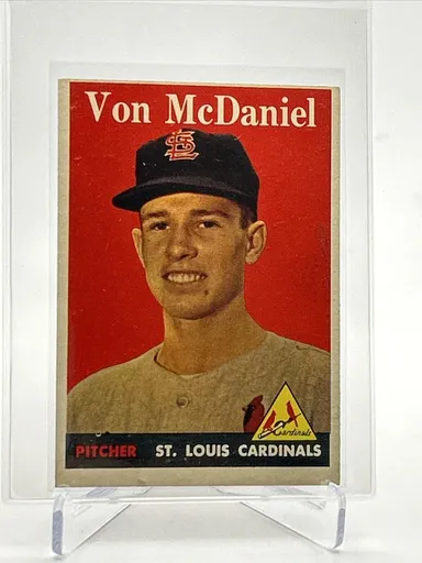 1958 Topps Von McDaniel Rookie Baseball Card #65 VG Quality FREE SHIPPING