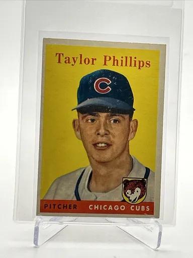 1958 Topps Taylor Phillips Baseball Card #159 VG Quality FREE SHIPPING