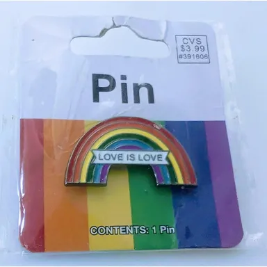 Love Is Love Pride Month Rainbow Pin CVS 