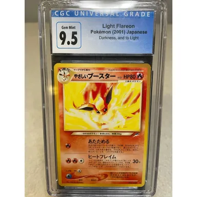 Light Flareon Pokémon 2001 Japanese Neo Destiny Darkness into Light Graded 9.5 