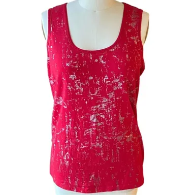 TORRID Red & Metallic Silver Activewear Summer Tank Top ~ Women's Plus Size 1X