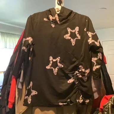 Stars sportelle size medium m hoodie sweatshirt pullover color black