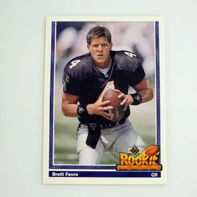 1991 Upper Deck #647 Brett Favre Atlanta Falcons NFL Football ROOKIE CARD RC