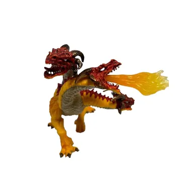 Fire Dragon by Safari Ltd Toy Mythical 3 Headed Chinese Dragon Figure Fantasy