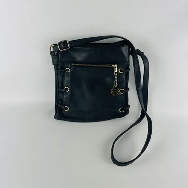 Black Crossbody Shoulder Bag PU