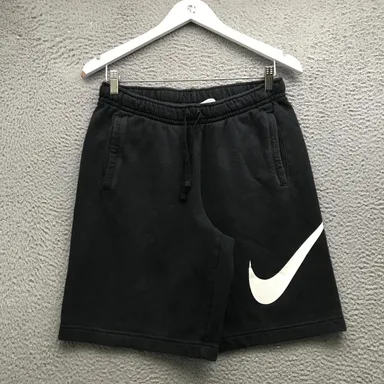 Nike Sportswear Club Fleece Sweat Shorts Mens Medium M Graphic Big Swoosh Black