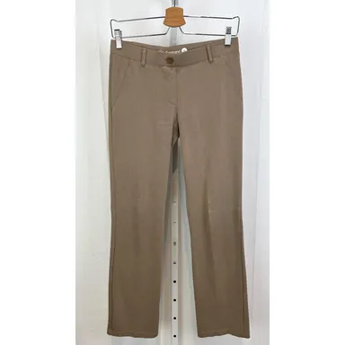 BETABRAND Dress Pant Yoga Pants Straight Leg Pull On Stretch Beige Tan Size S