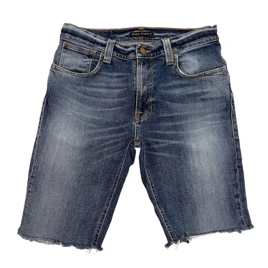 Nude Jeans Co Cut Off Shorts Mens Size 32 Blue Organic Cotton Denim