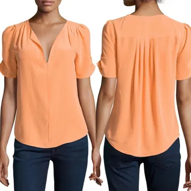Joie Amone Short Sleeve Top Size Small in Orange