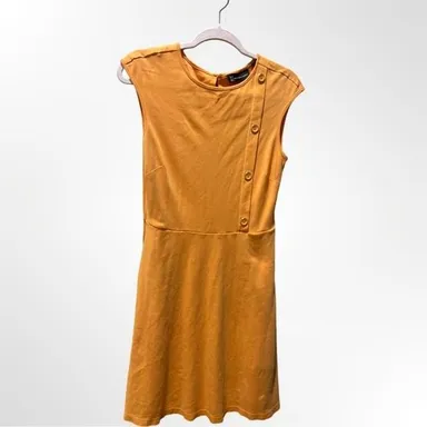 NY&Co dress size M orange color used in good condition has two pockets