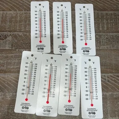 Set of seven thermometers learning advantage