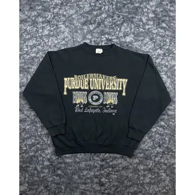 VTG 20/20 Sport Crewneck Purdue BoilerMakers University Indiana Sweatshirt 90s L