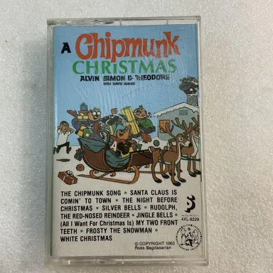 A Chipmunk Christmas Alvin Simon & Theodore Cassette Tape MediaGnu