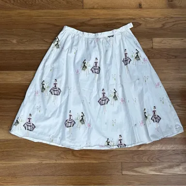 Sandra Poodle Print Skirt - Size 8