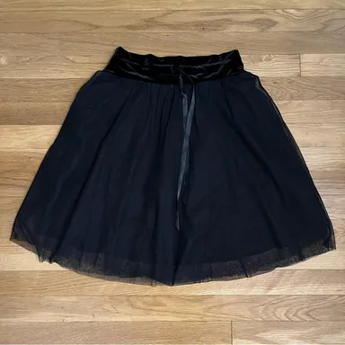 Vintage Y2K Velvet Waist Tulle Mini Skirt