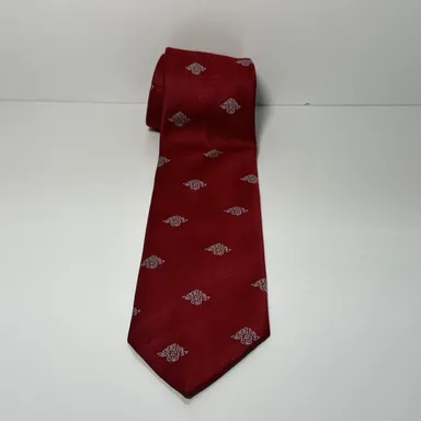 Vintage Ralph Marlin Tie Necktie Red "World's Greatest Dad" 55" x 3.25"