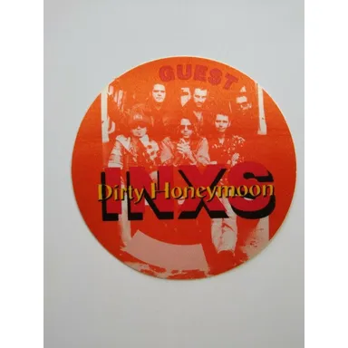 INXS Dirty Honeymoon Band Photo Backstage Pass Original New Wave 1993 Orange