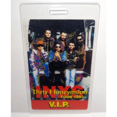 INXS Dirty Honeymoon Tour Backstage Pass VIP Laminated 1993 New Wave Pop Rock
