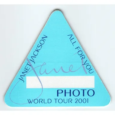 Janet Jackson Backstage Pass Vintage Original All For You Concert Tour 2001