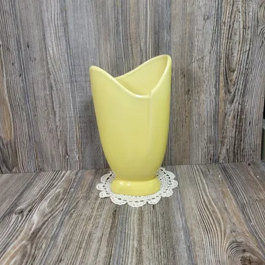 MCM Yellow Keynote Vase Vintage Cameron Clay Products 608-10