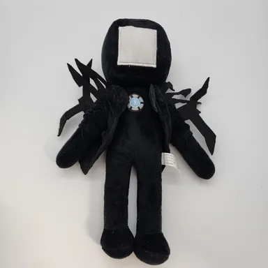 Skibidi Toilet Titan TV Man Plush Doll 12" Black Gamer Anime Stuffed Animal Toy