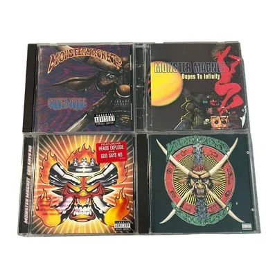 Monster Magnet 4 CD Lot Spine Of God, Dopes To Infinity, God Says No, Superjuice