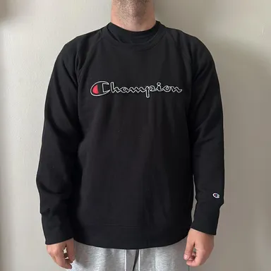 Champion Unisex Crewneck Sweatshirt Size XL Black