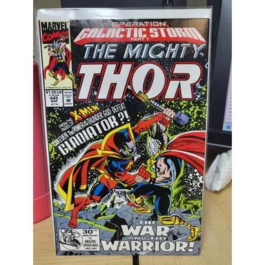 Mighty Thor #445 (1992) Operation Galactic Storm pt 7 Ron Frenz Cover Gladiator