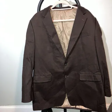 Lauren Ralph Lauren 44L Men's Corduroy Sport Coat, Rust Brown Blazer, 2 Button